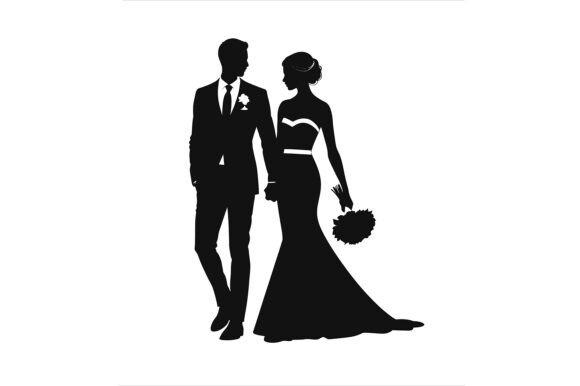 A Bride and Groom Walking, Holding Hands: A Practical Guide to Vector Illustrations for Design