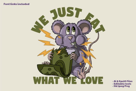 Cute Purple Mouse Mascot Eating Money: A Bold Identity for Modern Brands
