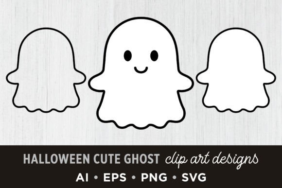 Elevating Halloween Design: The Strategic Value of a Versatile Cute Ghost Clip Art Set