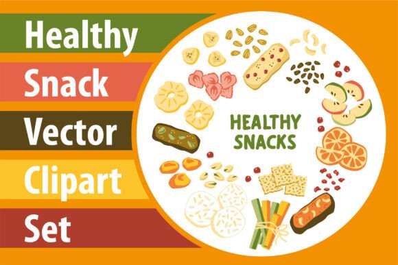 Healthy Snack Vector Clipart Set for Designers