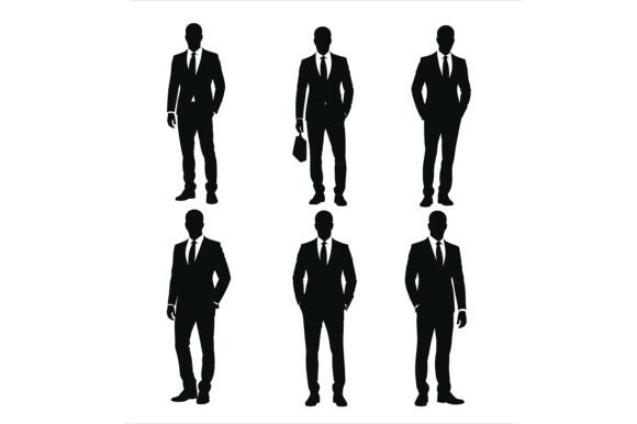 Silhouettes of Men in Suits: A Versatile Visual Asset for Modern Design