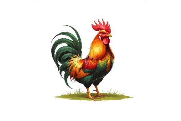 Unlock Creativity with a Vibrant Vector Art of a Colorful Rooster
