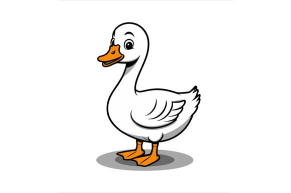 Unlocking Creativity with High-Quality Vector Art of a Cartoon Duck