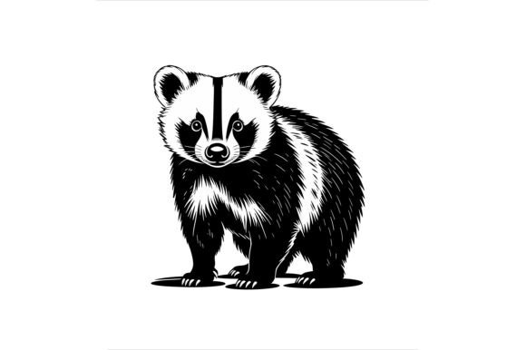 Vector Art of Cute Badger Vector: A Versatile Asset for Your Creative Projects