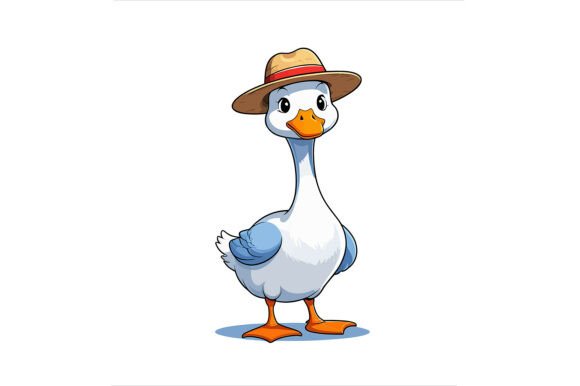 Vector Art of Cute Cartoon Duck: A Versatile Design Asset for Modern Creators