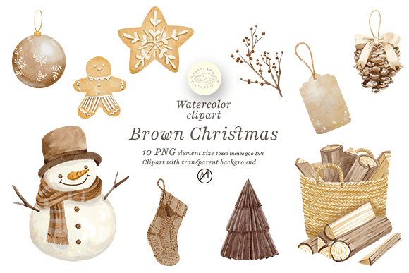 Watercolor Brown Christmas Clipart: A Guide to Elevating Your Holiday Designs